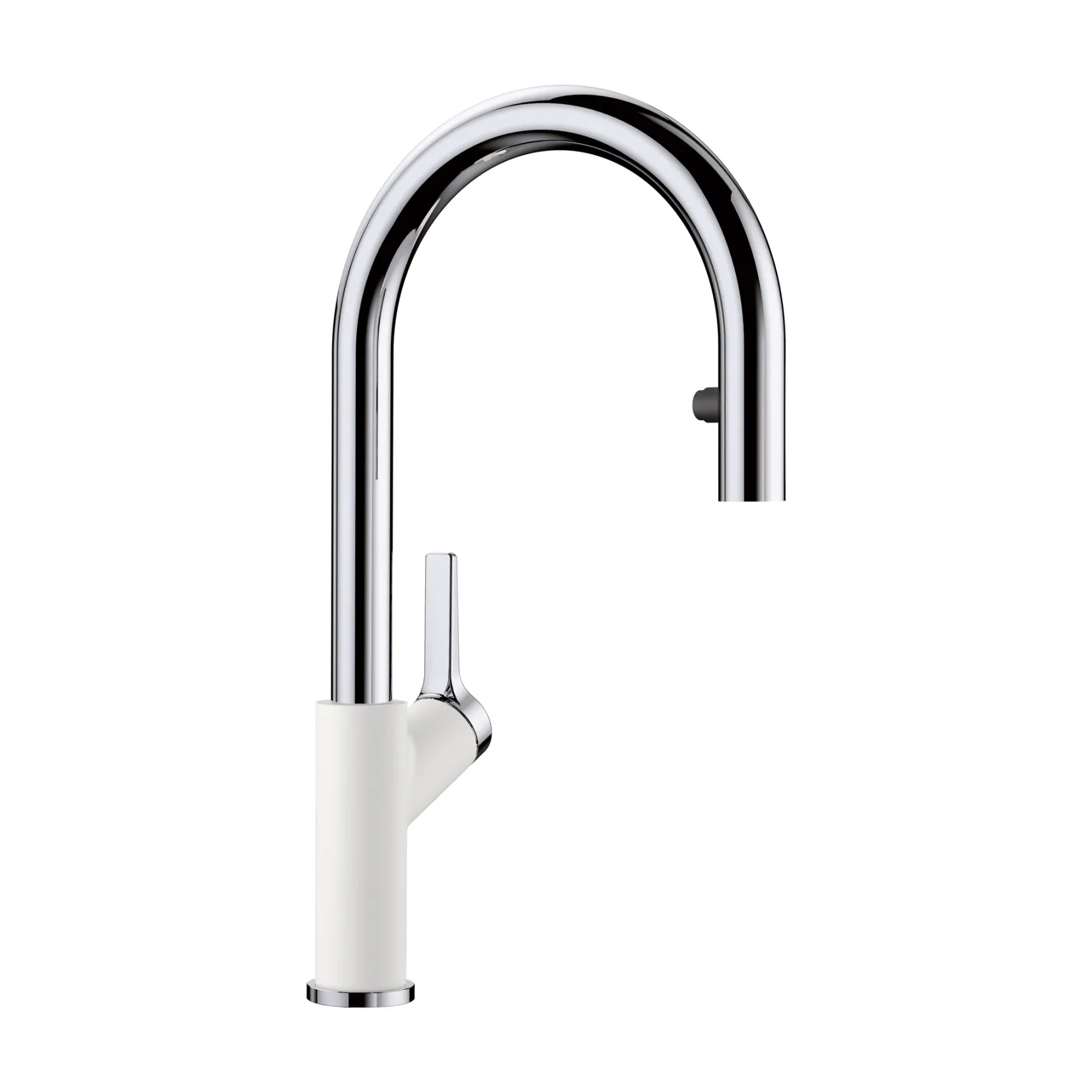Blanco Urbena 1.5 GPM Brass Kitchen Faucet, Pull-Down, White/Chrome, 526391
