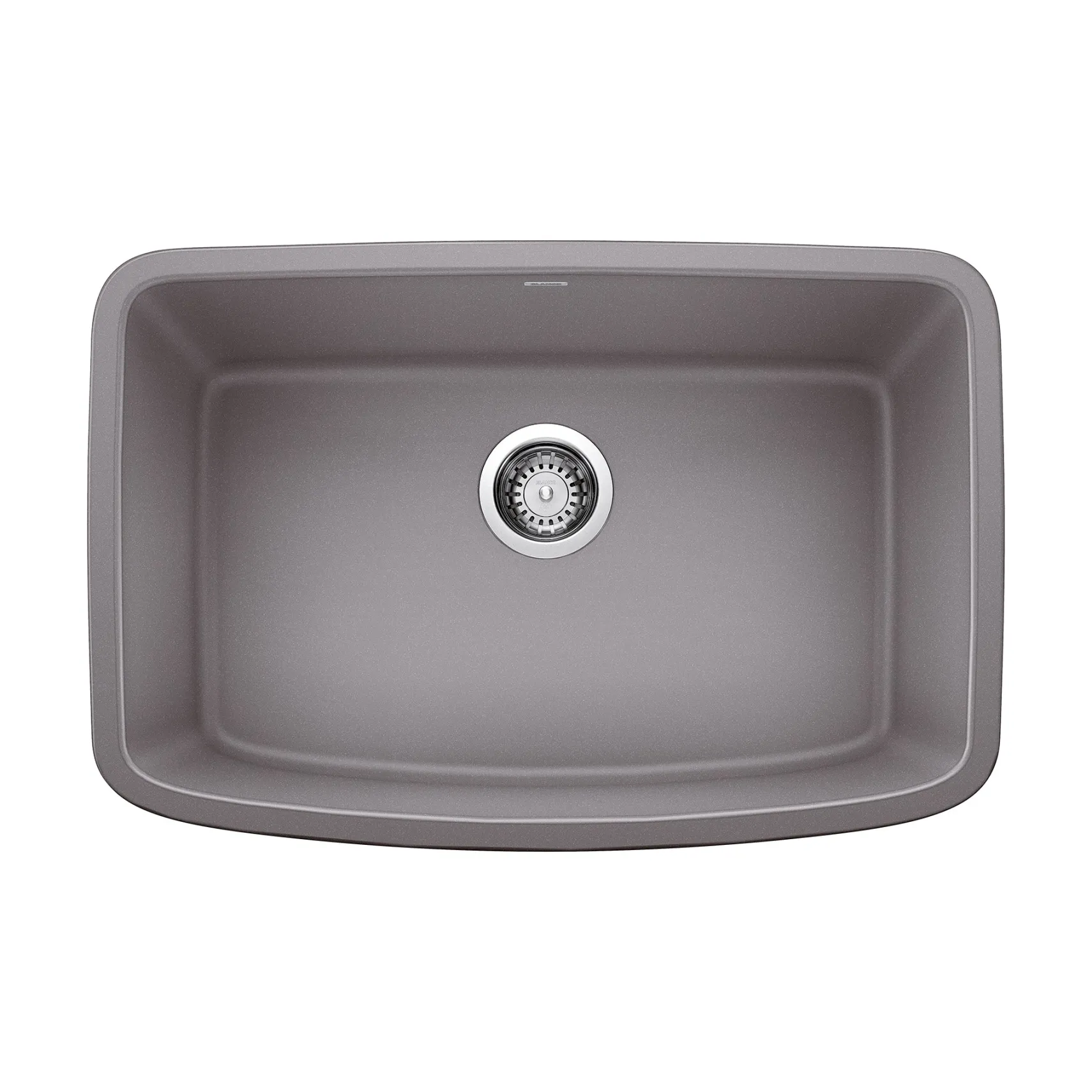 Blanco Valea 27" Undermount Granite Composite Kitchen Sink, Silgranit, Metallic Gray, 442554