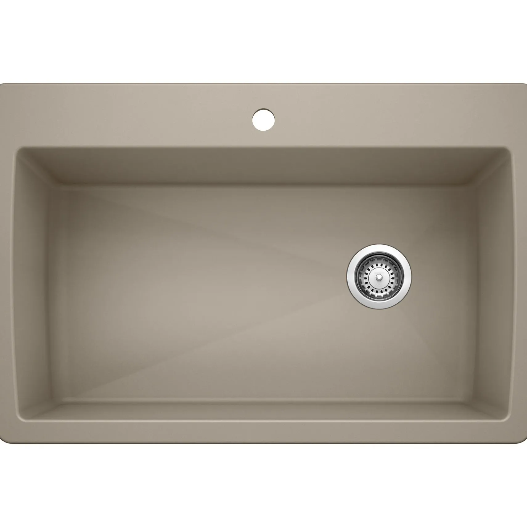 Blanco Diamond 34" Dual Mount Granite Composite Kitchen Sink, Silgranit, Truffle, 441287