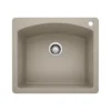 Blanco Diamond 25" Dual Mount Granite Composite Kitchen Sink, Silgranit, Truffle, 441280
