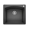 Blanco Diamond 25" Dual Mount Granite Composite Kitchen Sink, Silgranit, Anthracite, 440210