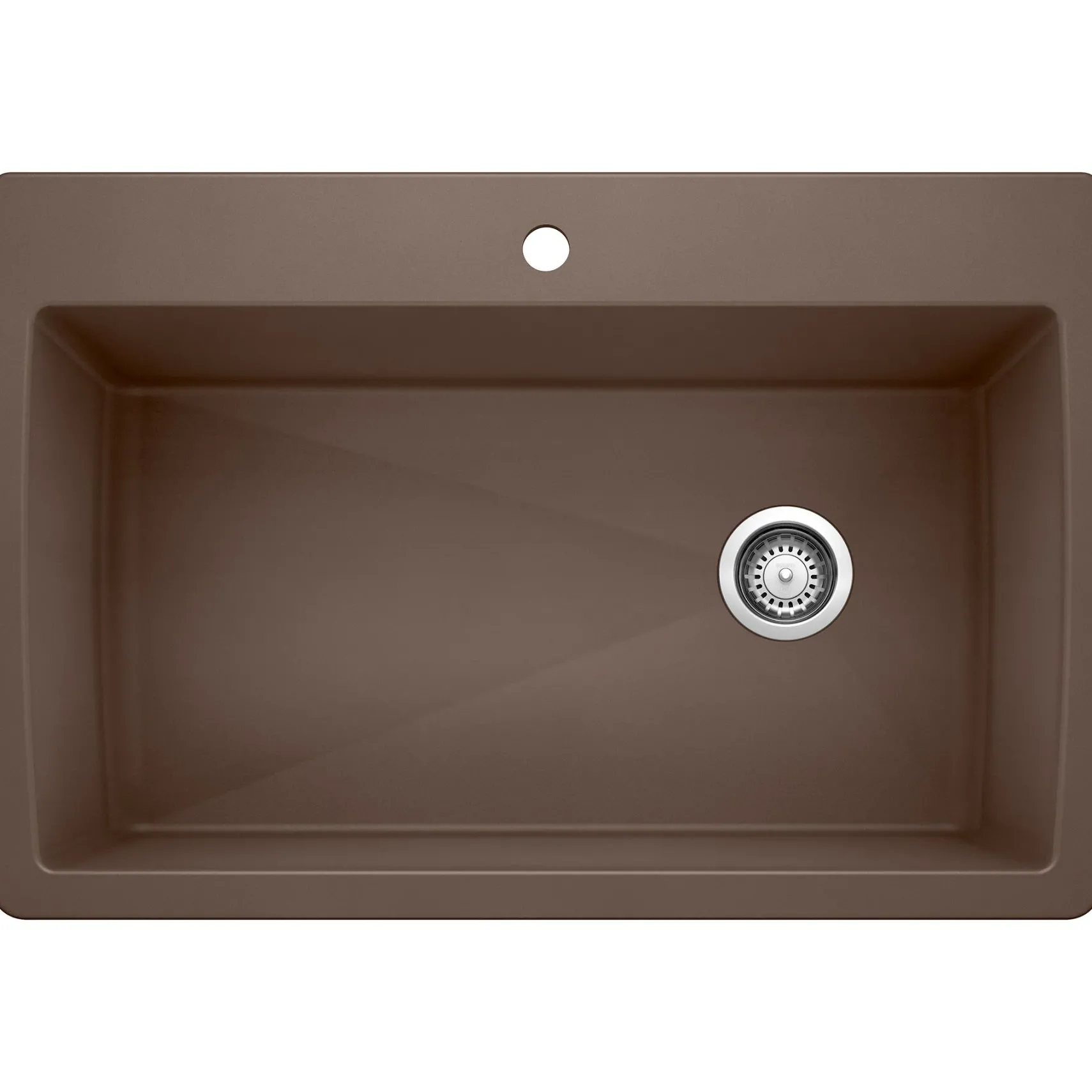 Blanco Diamond 34" Dual Mount Granite Composite Kitchen Sink, Silgranit, Cafe, 440192
