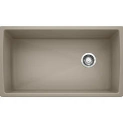 Blanco Diamond 34" Undermount Granite Composite Kitchen Sink, Silgranit, Truffle, 441765