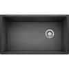 Blanco Diamond 34" Undermount Granite Composite Kitchen Sink, Silgranit, Anthracite, 441768