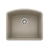 Blanco Diamond 24" Undermount Granite Composite Kitchen Sink, Silgranit, Truffle, 441281