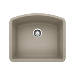 Blanco Diamond 24" Undermount Granite Composite Kitchen Sink, Silgranit, Truffle, 441281