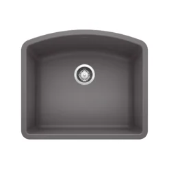 Blanco Diamond 24" Undermount Granite Composite Kitchen Sink, Silgranit, Cinder, 441468