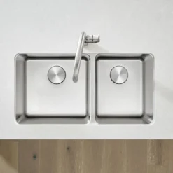 Blanco Formera 33" Undermount Stainless Steel Kitchen Sink, 60/40 Double Bowl, 18 Gauge, Satin Polish, 442769