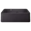 Blanco Ikon 33" Granite Composite Farmhouse Sink, Silgranit, 60/40 Double Bowl, Anthracite, 402322