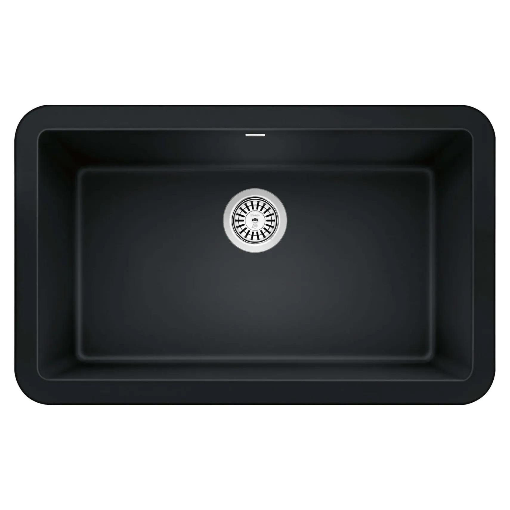 Blanco Ikon 30" Granite Composite Farmhouse Sink, Silgranit, Coal Black, 402576