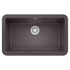 Blanco Ikon 30" Granite Composite Farmhouse Sink, Silgranit, Cinder, 401779