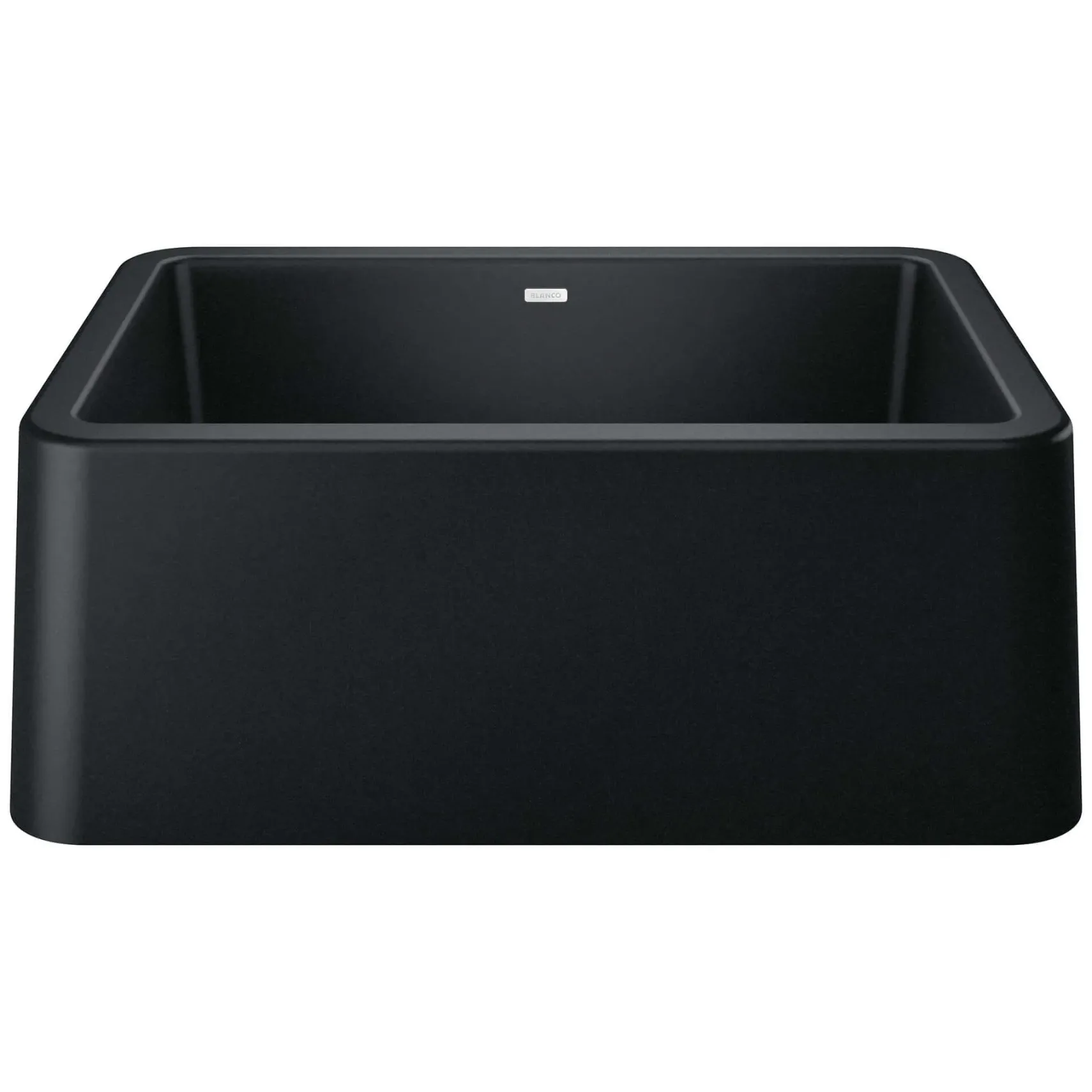 Blanco Ikon 27" Granite Composite Farmhouse Sink, Silgranit, Coal Black, 402531