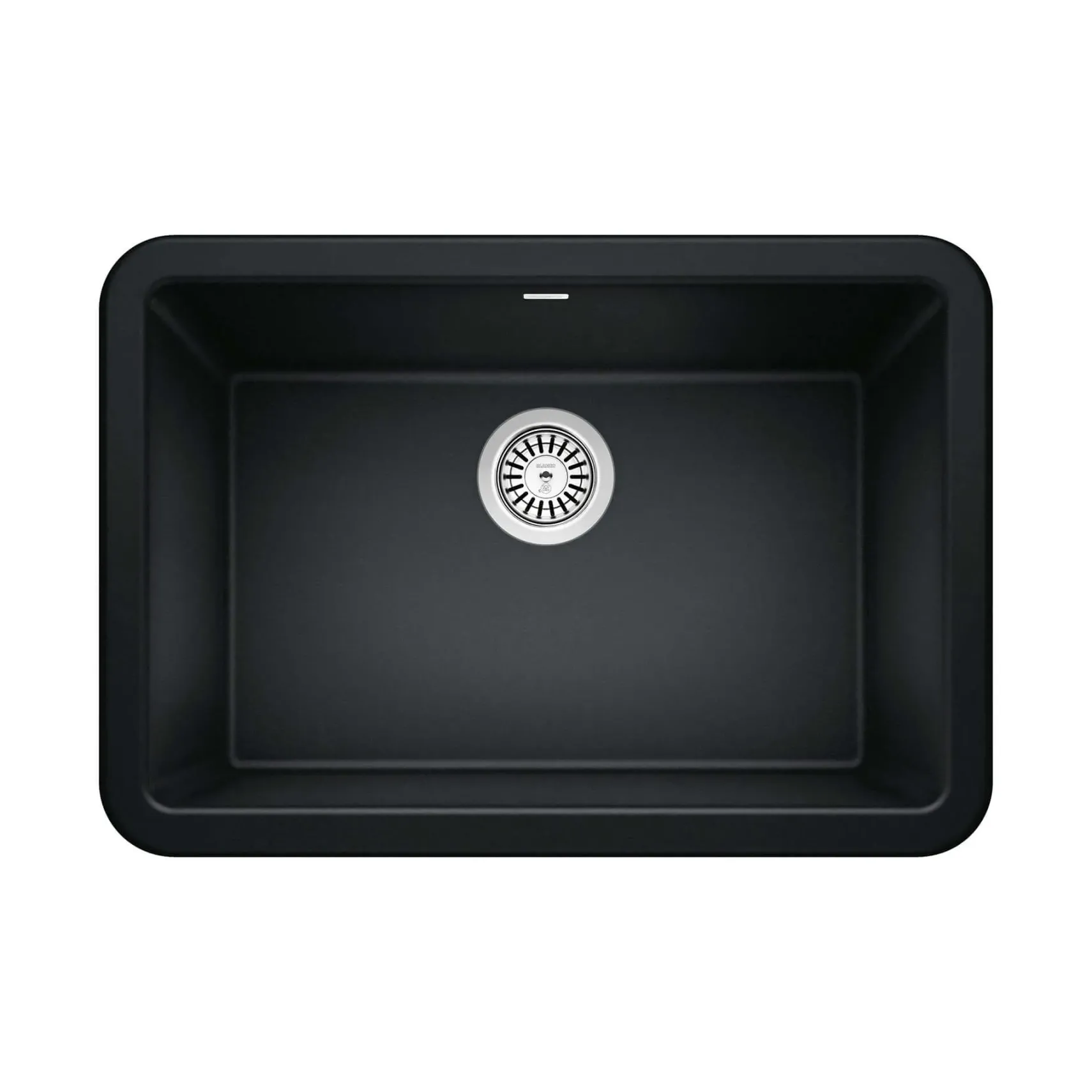 Blanco Ikon 27" Granite Composite Farmhouse Sink, Silgranit, Coal Black, 402531