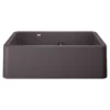 Blanco Ikon 33" Granite Composite Farmhouse Sink, Silgranit, 60/40 Double Bowl, Cinder, 402326