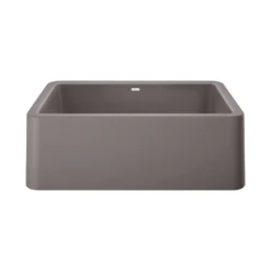 Blanco Ikon 30" Granite Composite Farmhouse Sink, Silgranit, Metallic Gray, 401778