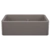 Blanco Ikon 33" Silgranit Farmhouse Sink, 60/40 Double Bowl, Volcano Gray, No Faucet Hole, 443115