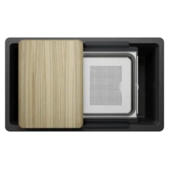 Blanco Inteos 33" Undermount Silgranit Workstation Kitchen Sink, Anthracite, No Faucet Hole, 443312