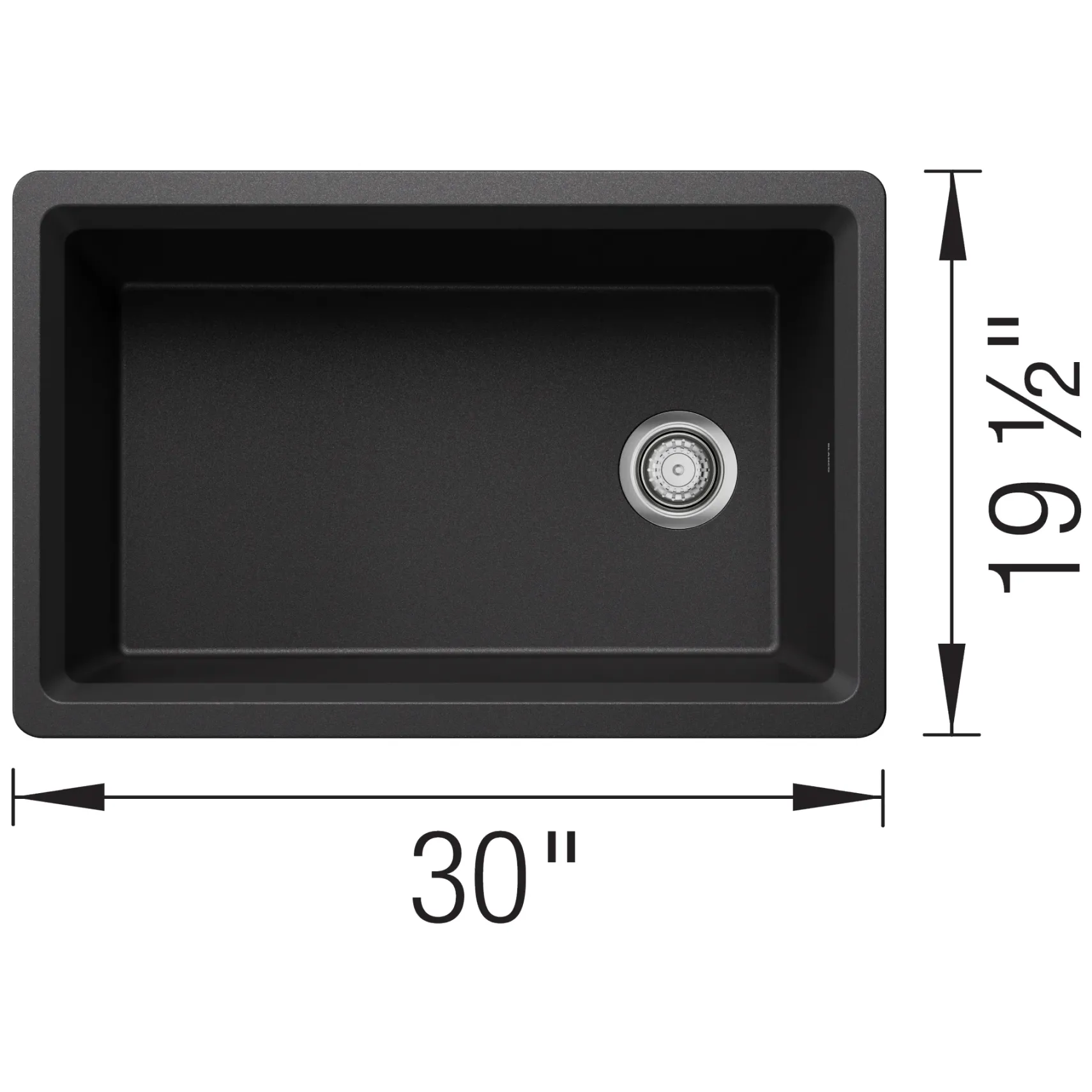 Blanco Inteos 30" Undermount Silgranit Workstation Kitchen Sink, Anthracite, No Faucet Hole, 443304
