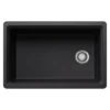 Blanco Inteos 30" Undermount Silgranit Workstation Kitchen Sink, Coal Black, No Faucet Hole, 443303