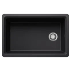Blanco Inteos 30" Undermount Silgranit Workstation Kitchen Sink, Coal Black, No Faucet Hole, 443303