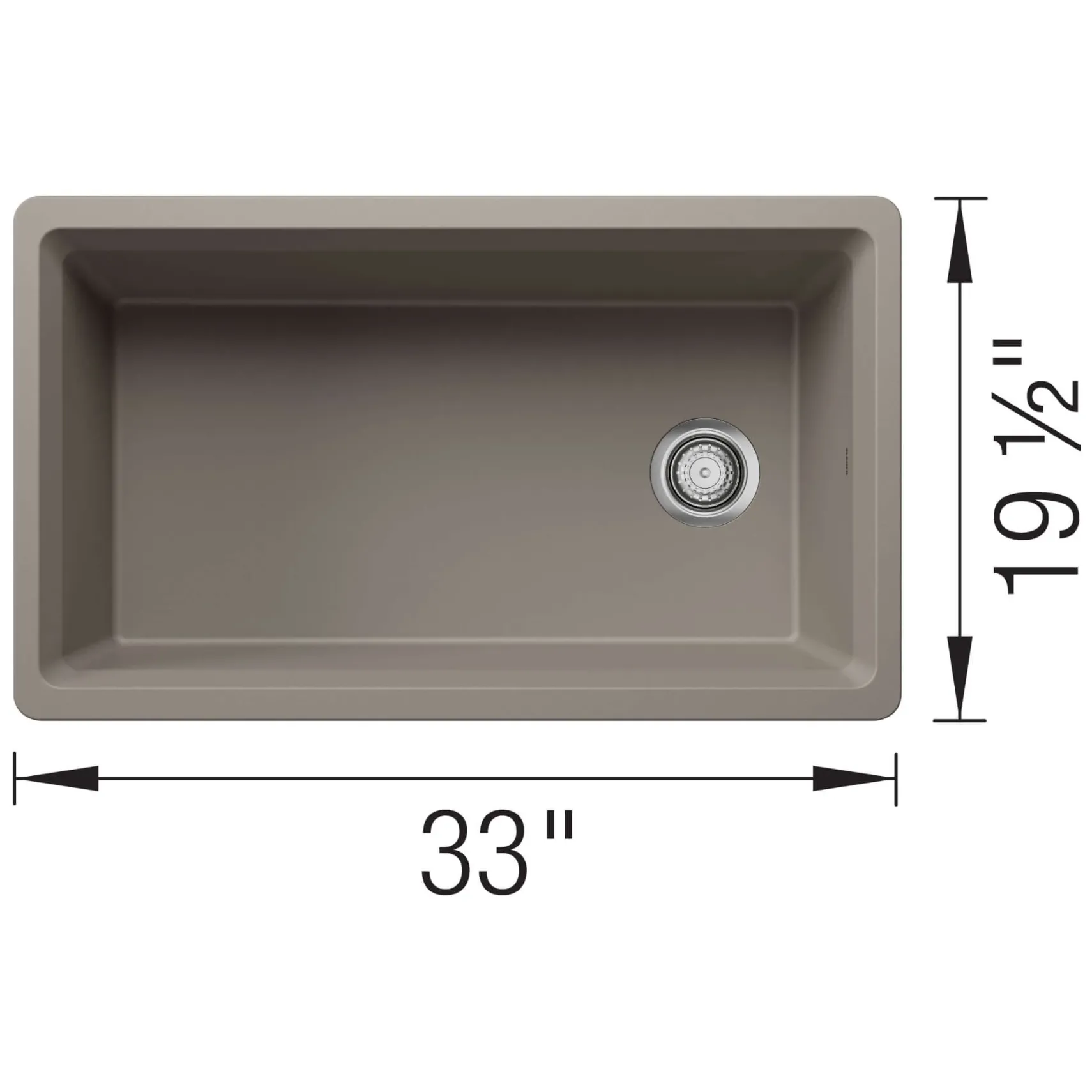 Blanco Inteos 33" Undermount Silgranit Workstation Kitchen Sink, Truffle, No Faucet Hole, 443315