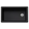 Blanco Inteos 33" Undermount Silgranit Workstation Kitchen Sink, Coal Black, No Faucet Hole, 443311