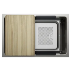 Blanco Inteos 30" Undermount Stainless Steel Workstation Kitchen Sink, Satin Polish, 18 Gauge, No Faucet Hole, 443299