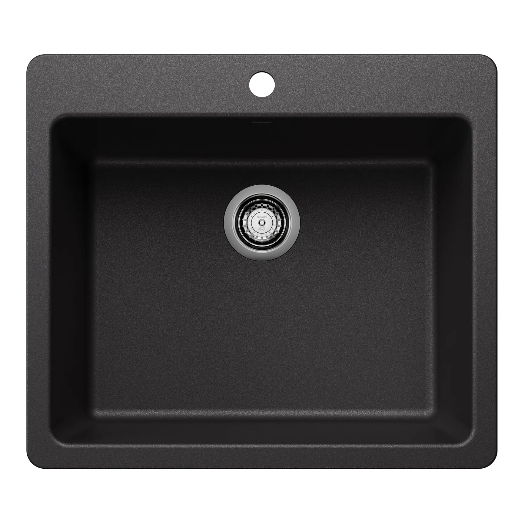 Blanco Liven 25" Dual Mount Silgranit Kitchen Sink, Anthracite, 1 Faucet Hole, 443219