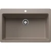 Blanco Liven 33" Dual Mount Silgranit Kitchen Sink, Truffle, 1 Faucet Hole, 443198