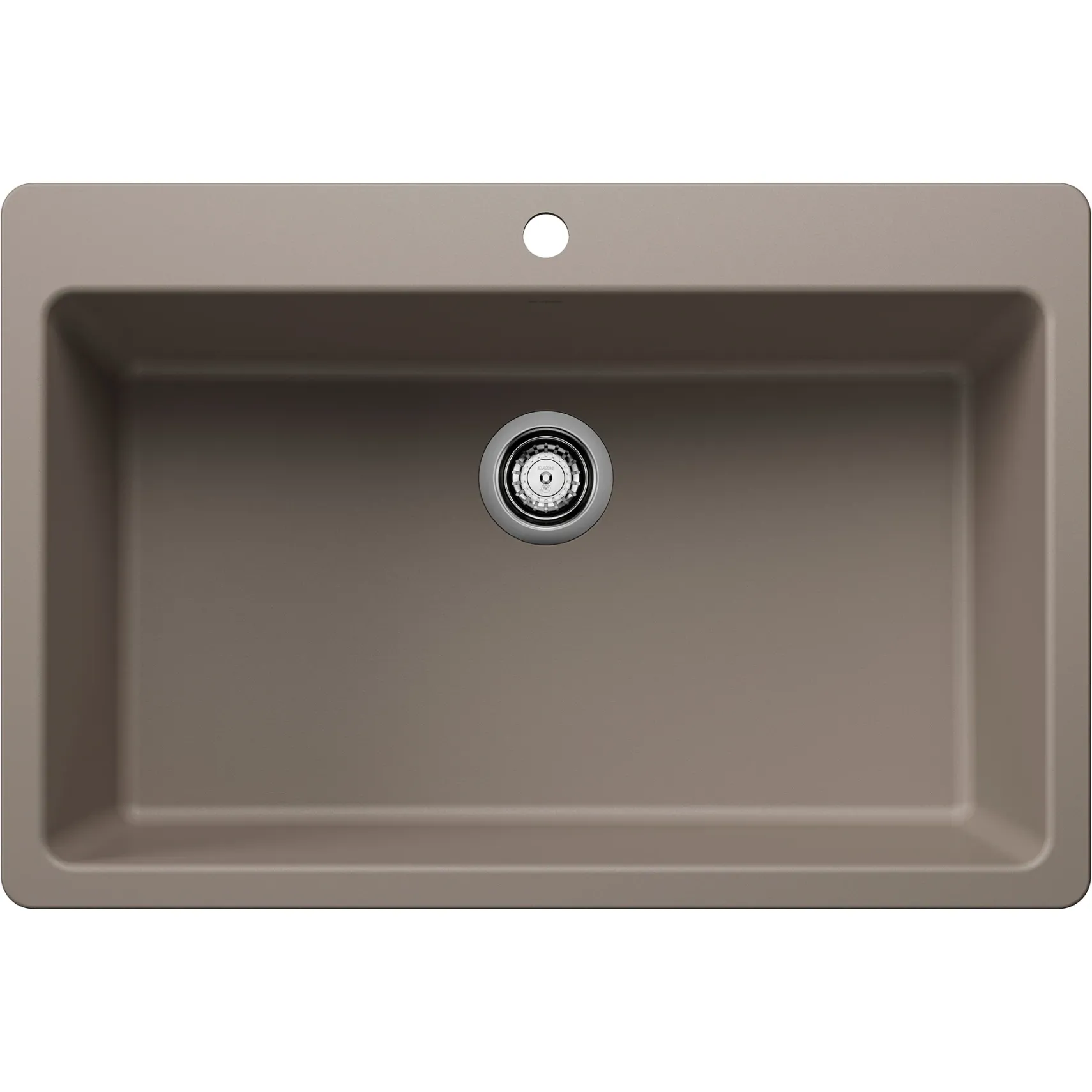 Blanco Liven 33" Dual Mount Silgranit Kitchen Sink, Truffle, 1 Faucet Hole, 443198