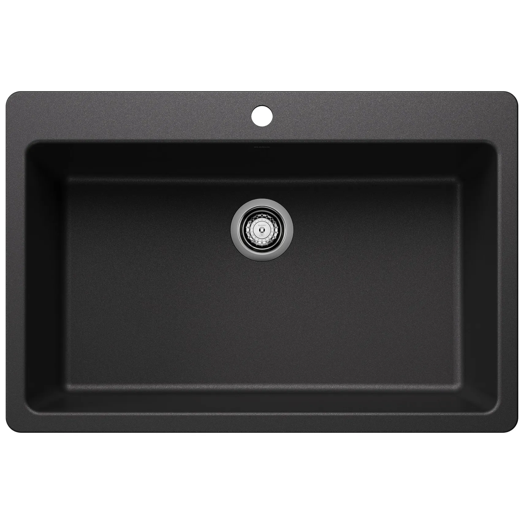 Blanco Liven 33" Dual Mount Silgranit Kitchen Sink, Anthracite, 1 Faucet Hole, 443195