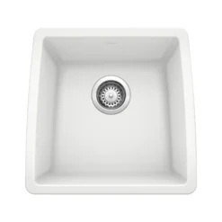Blanco Performa 18" Rectangle Granite Composite Bar/Prep Sink, Silgranit, White, 440081