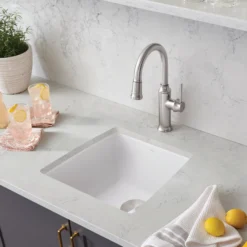 Blanco Performa 18" Rectangle Granite Composite Bar/Prep Sink, Silgranit, White, 440081