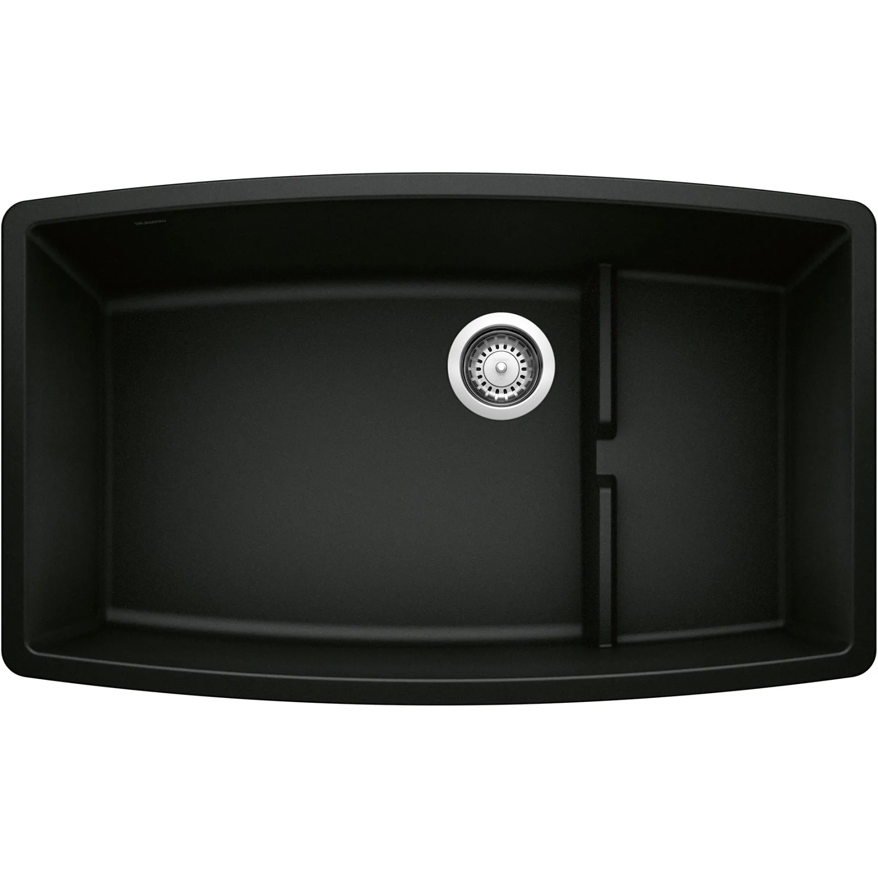 Blanco Performa 32" Undermount Granite Composite Kitchen Sink with Accessories, Silgranit, Coal Black, 442936