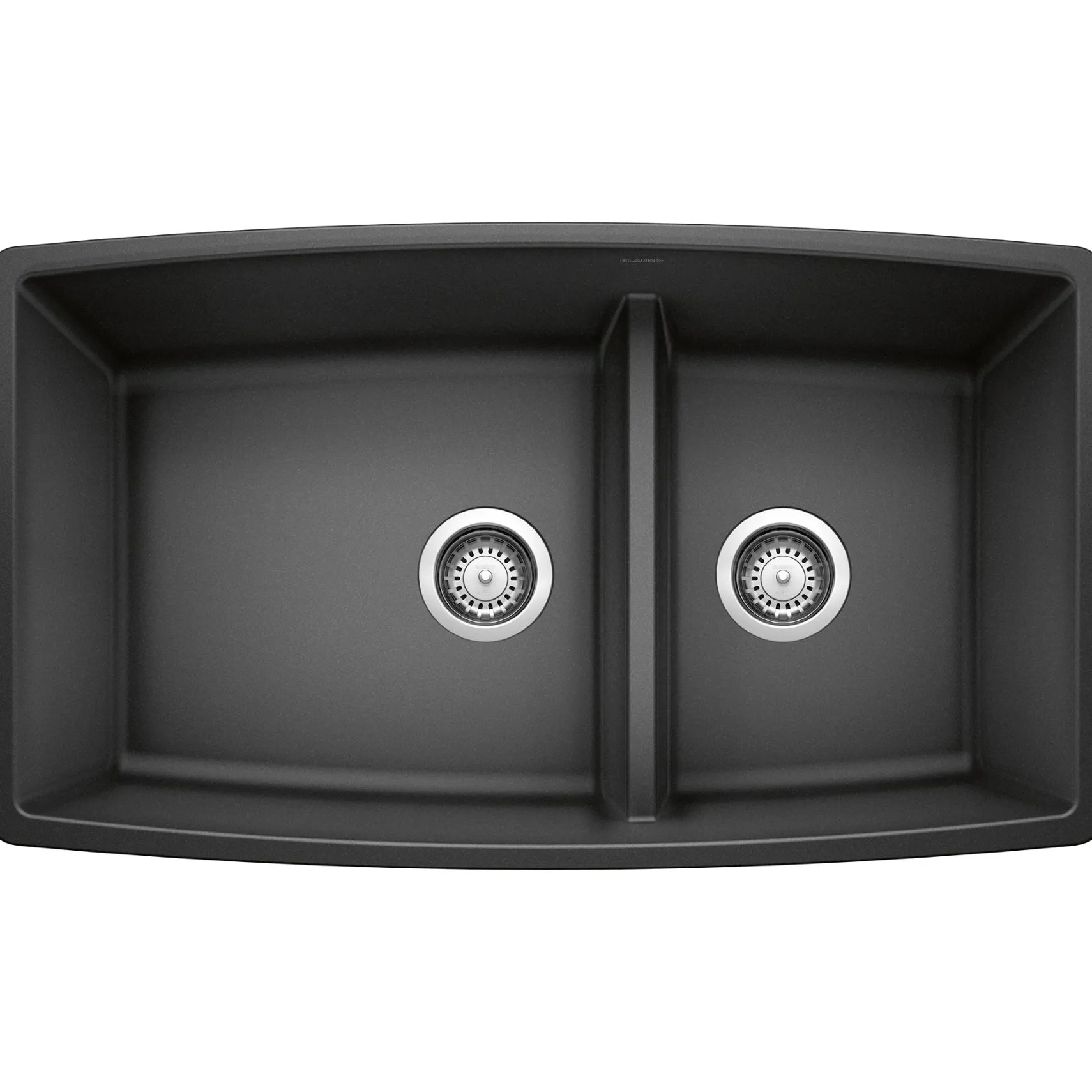 Blanco Performa 33" Undermount Granite Composite Kitchen Sink, Silgranit, 60/40 Double Bowl, Anthracite, 441312