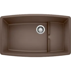 Blanco Performa 32" Undermount Granite Composite Kitchen Sink with Accessories, Silgranit, Cafe, 440063