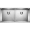 Blanco Precision 37" Undermount Stainless Steel Kitchen Sink, 50/50 Double Bowl, 18 Gauge, Satin Polish, 516212