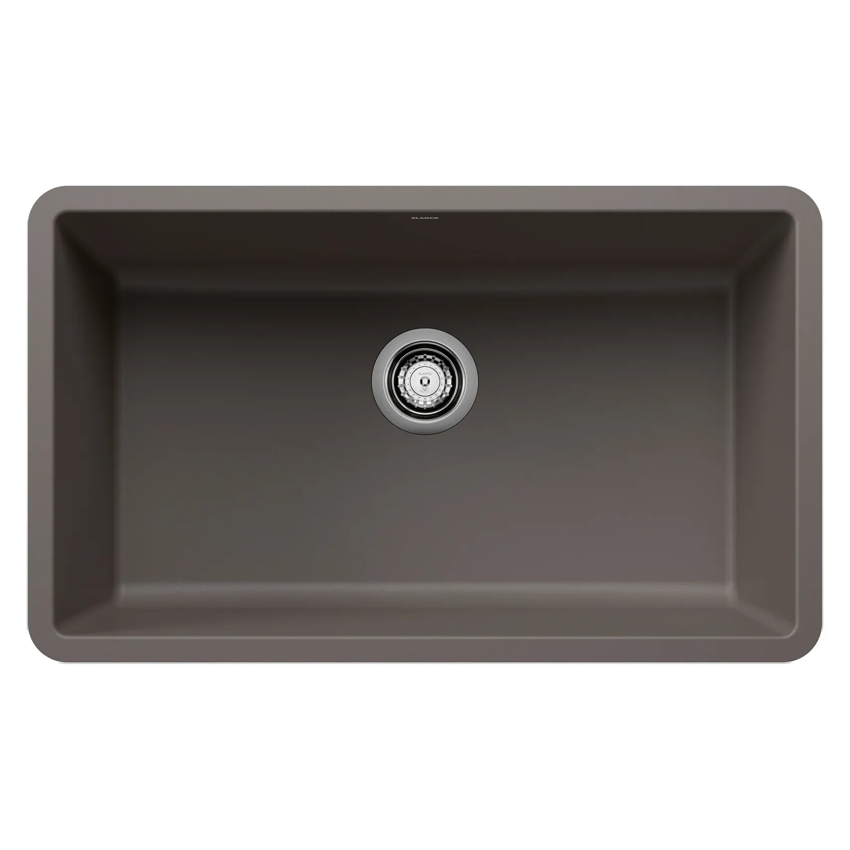 Blanco Precis 30" Undermount Granite Composite Kitchen Sink, Silgranit, Volcano Gray, 443120