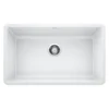 Blanco Precis 30" Undermount Granite Composite Kitchen Sink, Silgranit, White, 442533