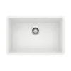 Blanco Precis 27" Undermount Granite Composite Kitchen Sink, Silgranit, White, 522429