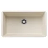 Blanco Precis 30" Undermount Granite Composite Kitchen Sink, Silgranit, Soft White, 443083