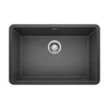 Blanco Precis 27" Undermount Granite Composite Kitchen Sink, Silgranit, Anthracite, 522259