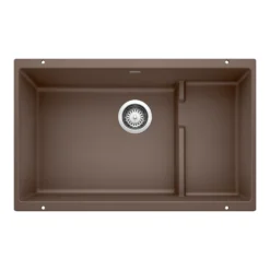 Blanco Precis 29" Undermount Granite Composite Kitchen Sink with Accessories, Silgranit, Cafe, 519457