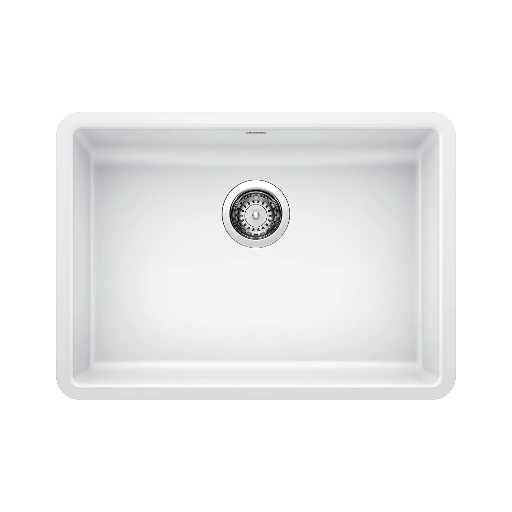 Blanco Precis 25" Undermount Granite Composite ADA Compliant Kitchen Sink, Silgranit, White, 442542