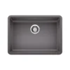 Blanco Precis 25" Undermount Granite Composite ADA Compliant Kitchen Sink, Silgranit, Cinder, 442539