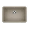 Blanco Precis 27" Undermount Granite Composite Kitchen Sink, Silgranit, Truffle, 522432