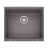 Blanco Precis 21" Undermount Granite Composite Kitchen Sink, Silgranit, Cinder, 519049