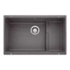 Blanco Precis 29" Undermount Granite Composite Kitchen Sink with Accessories, Silgranit, Cinder, 519451