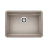 Blanco Precis 25" Undermount Granite Composite ADA Compliant Kitchen Sink, Silgranit, Truffle, 442540