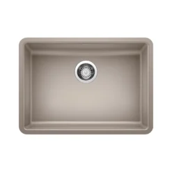 Blanco Precis 25" Undermount Granite Composite ADA Compliant Kitchen Sink, Silgranit, Truffle, 442540